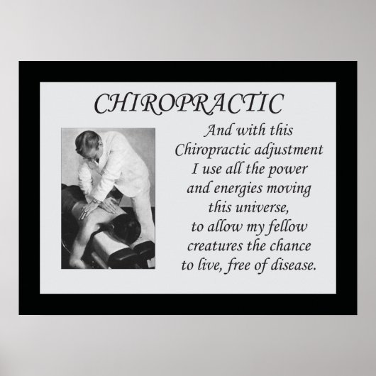 Poster Chiropractische aanpassing Citaat (Voorkant)