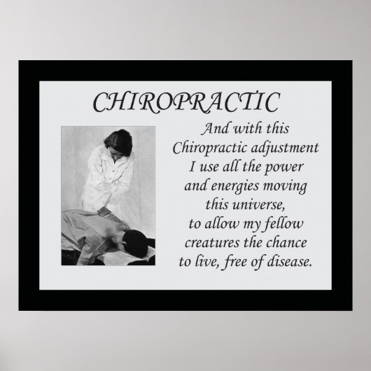 Poster Chiropractische aanpassing Citaat (Voorkant)