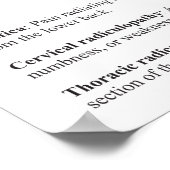 Poster Chiropratique de la thérapie physique du nerf broc (Coin)