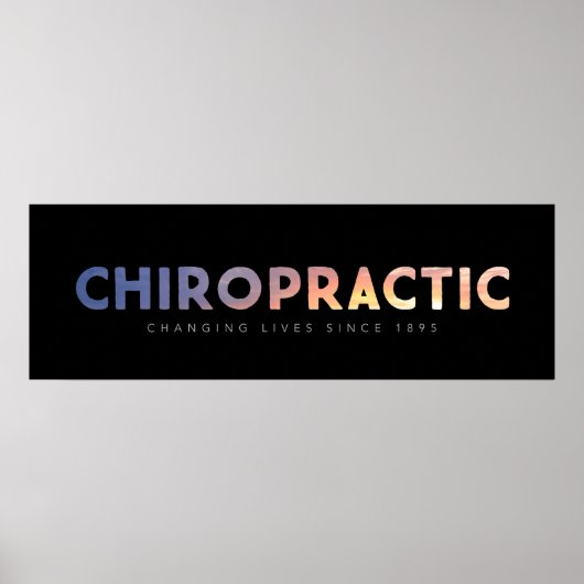 Poster Chiropratique - Depuis 1895 (noir) (Devant)