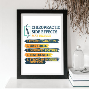 Poster Chiropratique Effets secondaires Funny Chiropracto