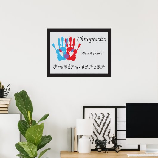 Poster Chiropratique faite à la main (Bureau à domicile)