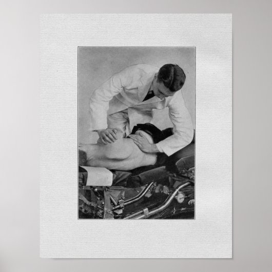 Poster Chiropratique Réglage de la colonne vertébrale Vin (Devant)