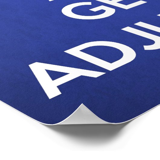 Poster chiropratique - Restez calme et ajusté (Coin)