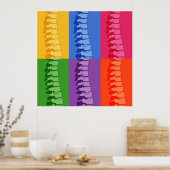 Poster Chiropratique Spine Pop Art Print (Cuisine)