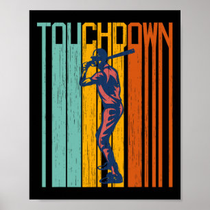 Poster Chirte De Football Touchdown Amusante Mixte S