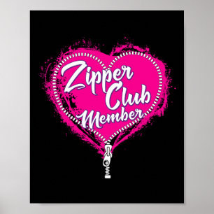 Poster Chirurgie cardiaque ouverte Humour Zipper Club fém