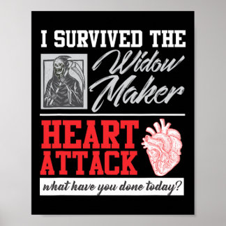 Poster Chirurgie cardiaque Survivor Veuve Maker Attaque c