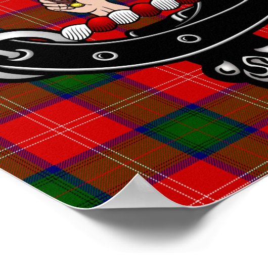Poster Chisholm Clan Badge & Tartan 8.5x11 (Coin)