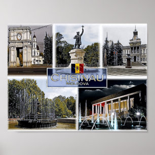 Poster Chisinau - Moldavie - Mosaïque -