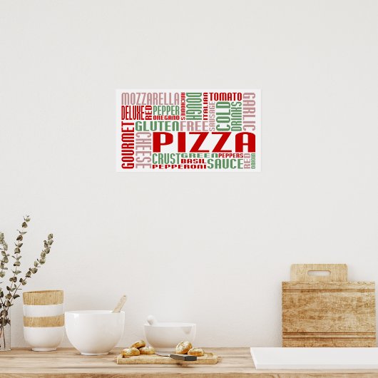 Poster chitChat à la pizza (Cuisine)