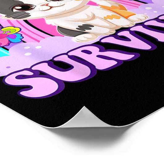 Poster Chlamydia Survivor Chat Arc-en-ciel (Coin)