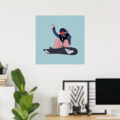 Poster Chloe Kim Snowboarder (Bureau à domicile)