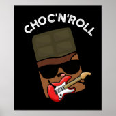 Poster Choc Et Roll Funky Chocolate Pun Dark BG (Devant)