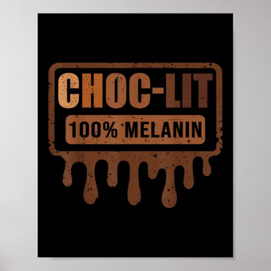Poster Choc Lit Melanin Black Pride - Mois de l'histoire (Devant)