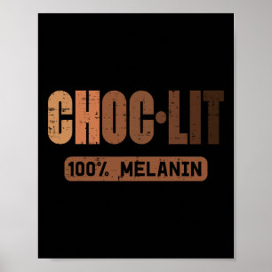 Poster Choc Lit Melanin Fierté noire Histoire Bhm Africai