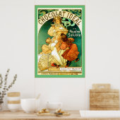 Poster Chocolat ~ Alphonse Mucha ~ Vintage Ad (Cuisine)