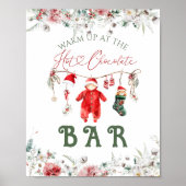 Poster Chocolat Bar Boho Baby shower de Noël (Devant)