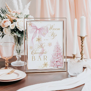 Poster Chocolat Bar Bow rose Froid à l'extérieur du Baby 