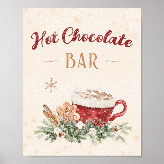Poster Chocolat Bar Station do-it-yourself Idée Noël (Devant)