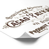 Poster Chocolat Cacao Typographique vintage (Coin)