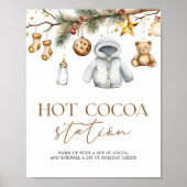 Poster Chocolat Chaud Boho Noël Fête Prénatale (Devant)