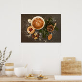 Poster Chocolat Chaud, Cookie & Bonbons Très Mignons (Cuisine)