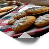 Poster Chocolat chaud et biscuits à sucre Noël festif (Coin)
