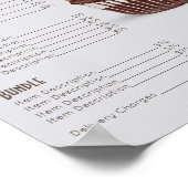 Poster Chocolat Cupcake Gris Menu Boulangerie Tarifs (Coin)