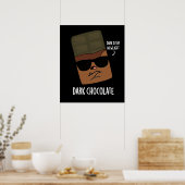 Poster Chocolat foncé Funny Candy Pun Dark BG (Cuisine)