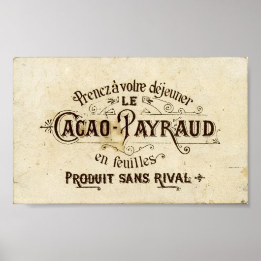 Poster Chocolat français vintage (Devant)