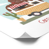 Poster Chocolat glace crème Camper Baby shower neutre (Coin)