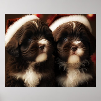 Poster Chocolat HavaHug Havanais Noël Chiot Puzzle