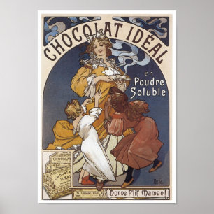 Poster Chocolat Ideal Vintage Ad