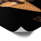 Poster Chocolat Lab Waffe Cone Crème glacée Cute Labrador (Coin)