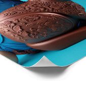 Poster Chocolat Lapin de Pâques et Oeufs (Coin)