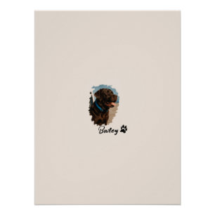 Poster Chocolat mignon Labrador Chien - Bailey Cadeau p