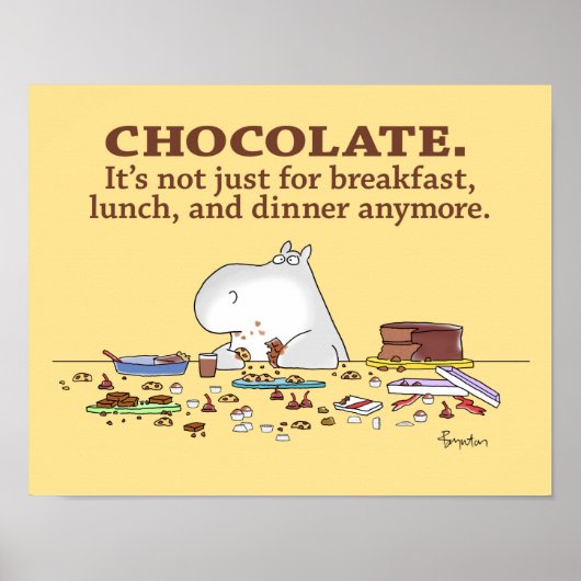 Poster CHOCOLAT. PAS SEULEMENT POUR LE PETIT DÉJEUNER. pa (Devant)