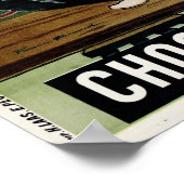 Poster CHOCOLAT POULAIN Lait Chocolat Bar Vieux français (Coin)