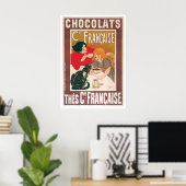 Poster Chocolat ~ Vintage Hot Chocolate Boire Ad (Bureau à domicile)