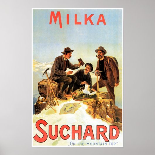 Poster Chocolats suisses MILKA SUCHARD Sur Le Sommet De L (Devant)