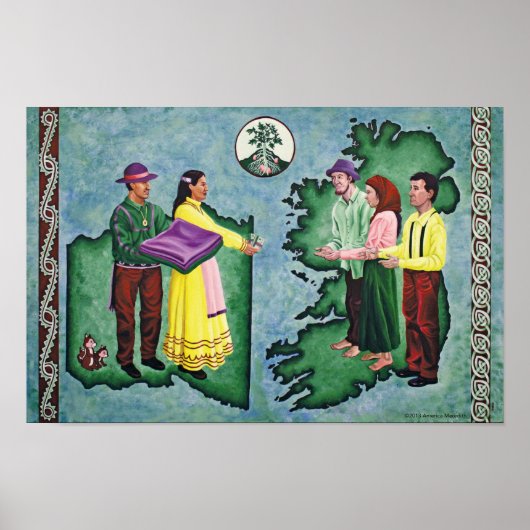 Poster Choctaw aide aux Irlandais (Devant)