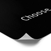 Poster "Choisir de briller" Tournesol Portrait noir & bla (Coin)