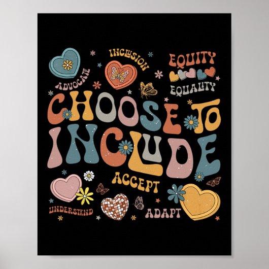 Poster Choisir D'Inclure Les Problèmes D'Inclusion Autism (Devant)