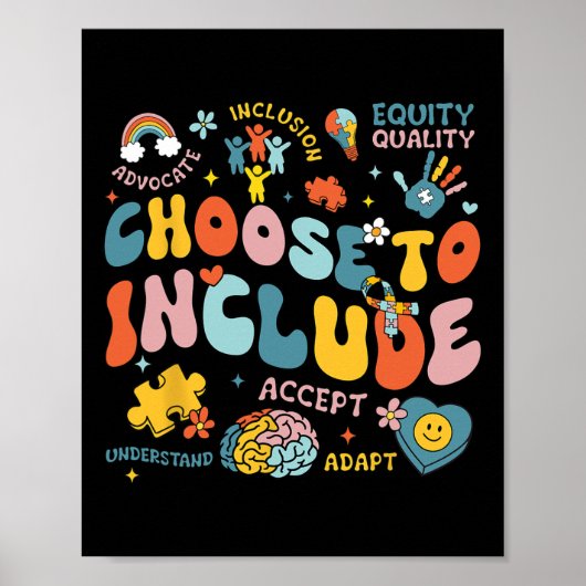 Poster Choisir D'Inclure Les Problèmes D'Inclusion Autism (Devant)