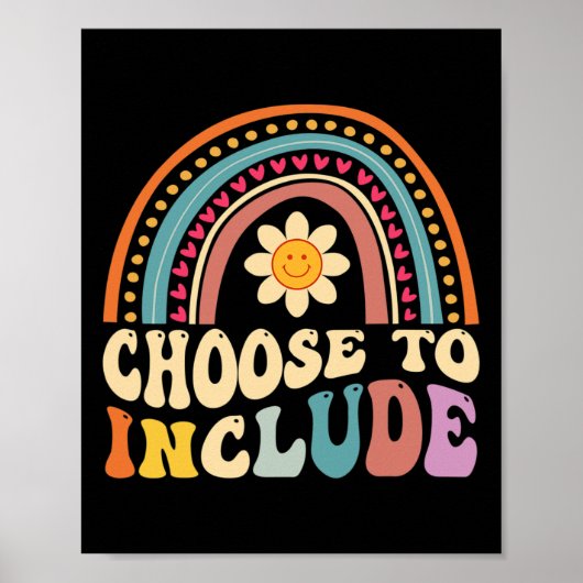 Poster Choisir D'Inclure Pour Autisme Enseignant Spécial (Devant)