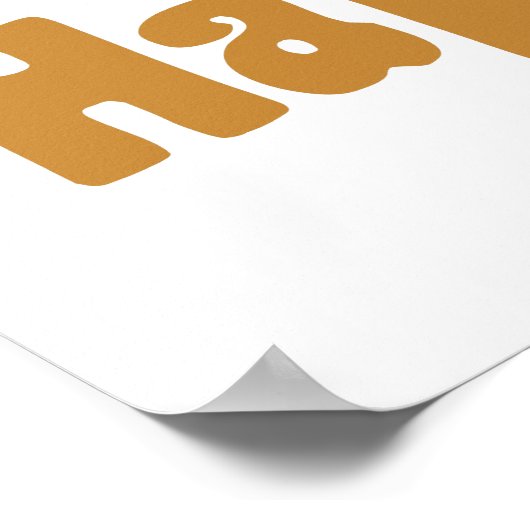 Poster Choisir Joyeuse Lettres rétro en Blush et Mustard (Coin)