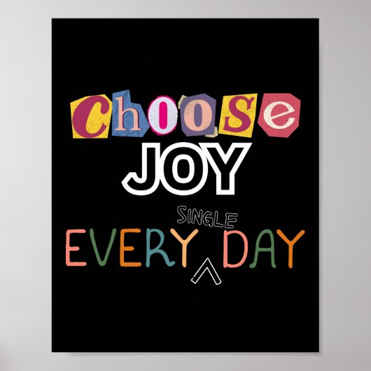 Poster Choisir la joie chaque jour (Devant)