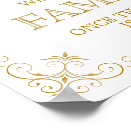 Poster Choisir un panneau Mariage de siège | Gatsby Art D (Coin)