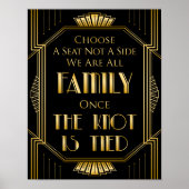 Poster Choisir un panneau Mariage de siège | Gatsby Art D (Devant)